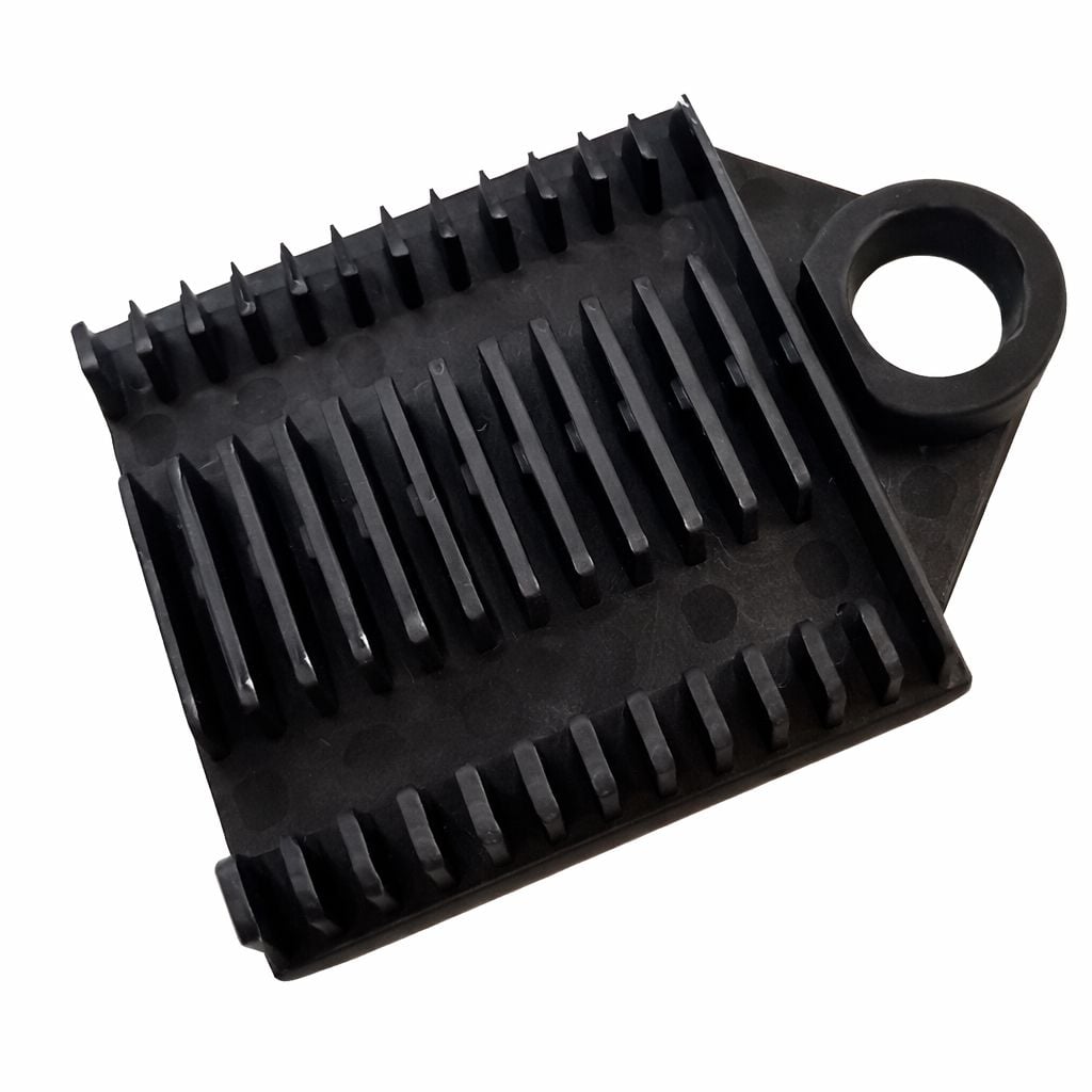 Supporto a Pettine per 12 Giunti in Fibra Ottica Nero
