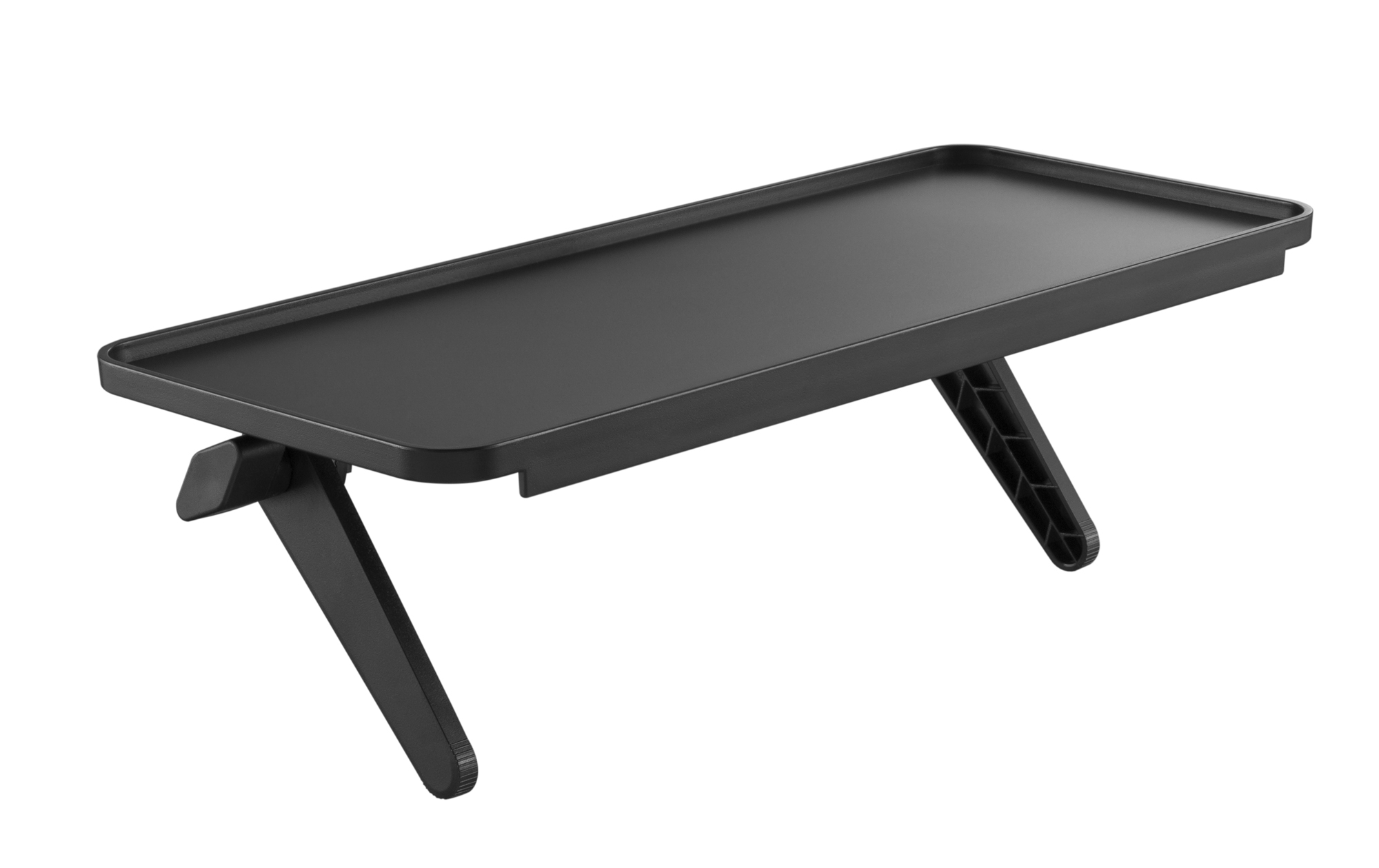 L esclusivo ripiano per TV ICA-DRS 902 fornisce una soluzione nuova che consente di tenere a portata di mano box multimediali, telecomandi e molti altri oggetti. Grazie ad una comoda manopola si possono bloccare le gambe di appoggio e regolarle in modo da