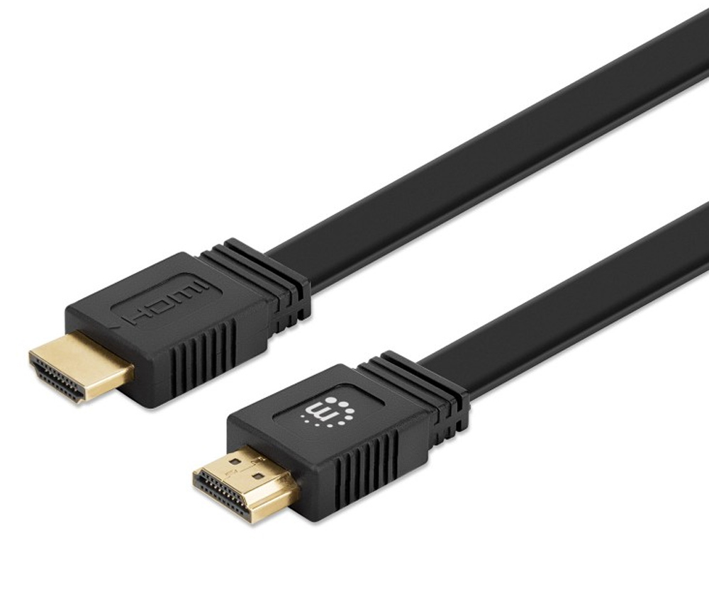 Cavo HDMI High Speed With Ethernet Piatto 2m nero