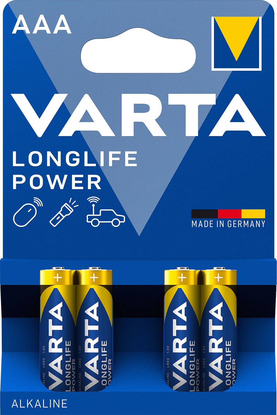 Blister 4 Batterie 1.5V Longlife Power Alcalina Ministilo AAA