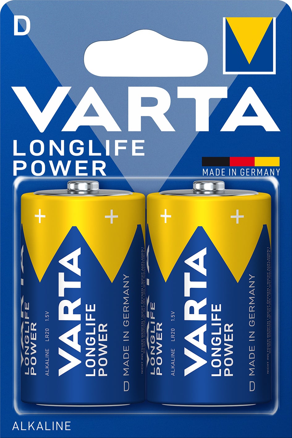 La batteria alcalina Longlife Power D Torcia IBT-KVT-DLLP2 è ideale per dispositivi dal consumo energetico elevato come giocattoli telecomandati, radio, lettori CD, megafoni, torce, apparecchi medici, apparecchi elettronici, robot, videocamere, alt