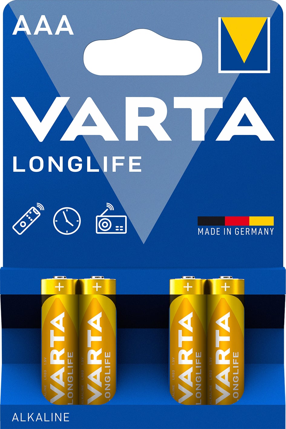 Blister 4 Batterie 1.5V Longlife Alcalina Ministilo AAA