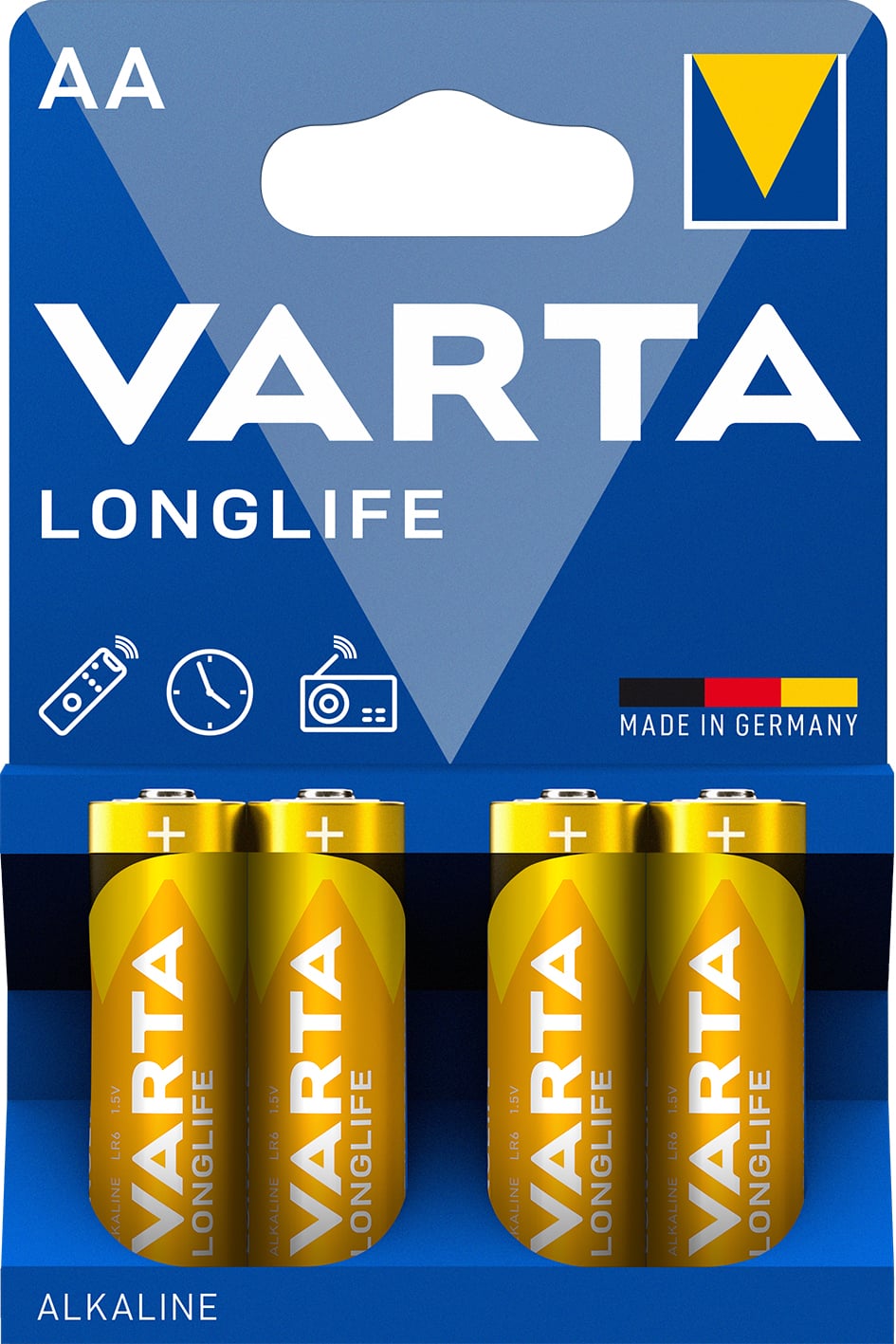 Blister 4 Batterie 1.5V Longlife Alcalina Stilo AA