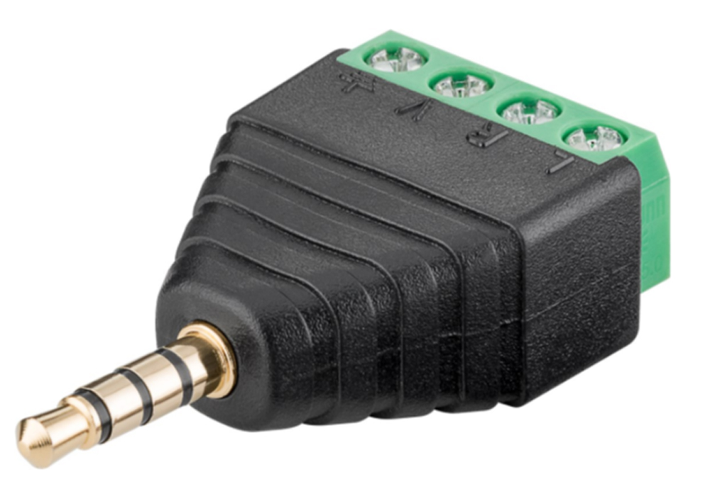 IADAP TB4-AU35MG è un adattatore stereo a morsettiera, ideale per particolari applicazioni industriali come ad esempio per il collegamento di fili singoli con la testa del cavo aperta. Può anche essere utilizzato nell hobby audio. Permette d