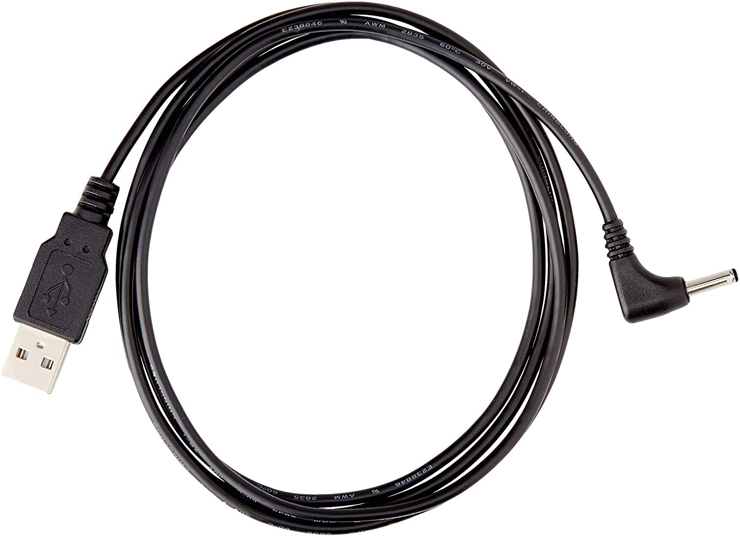 Cavo Alimentazione USB DC 3.5x1.35 mm Angolato 1,5 m Nero