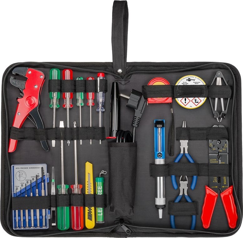 Kit Valigetta di 20 Attrezzi con Set di Saldatura in Pratica Custodia