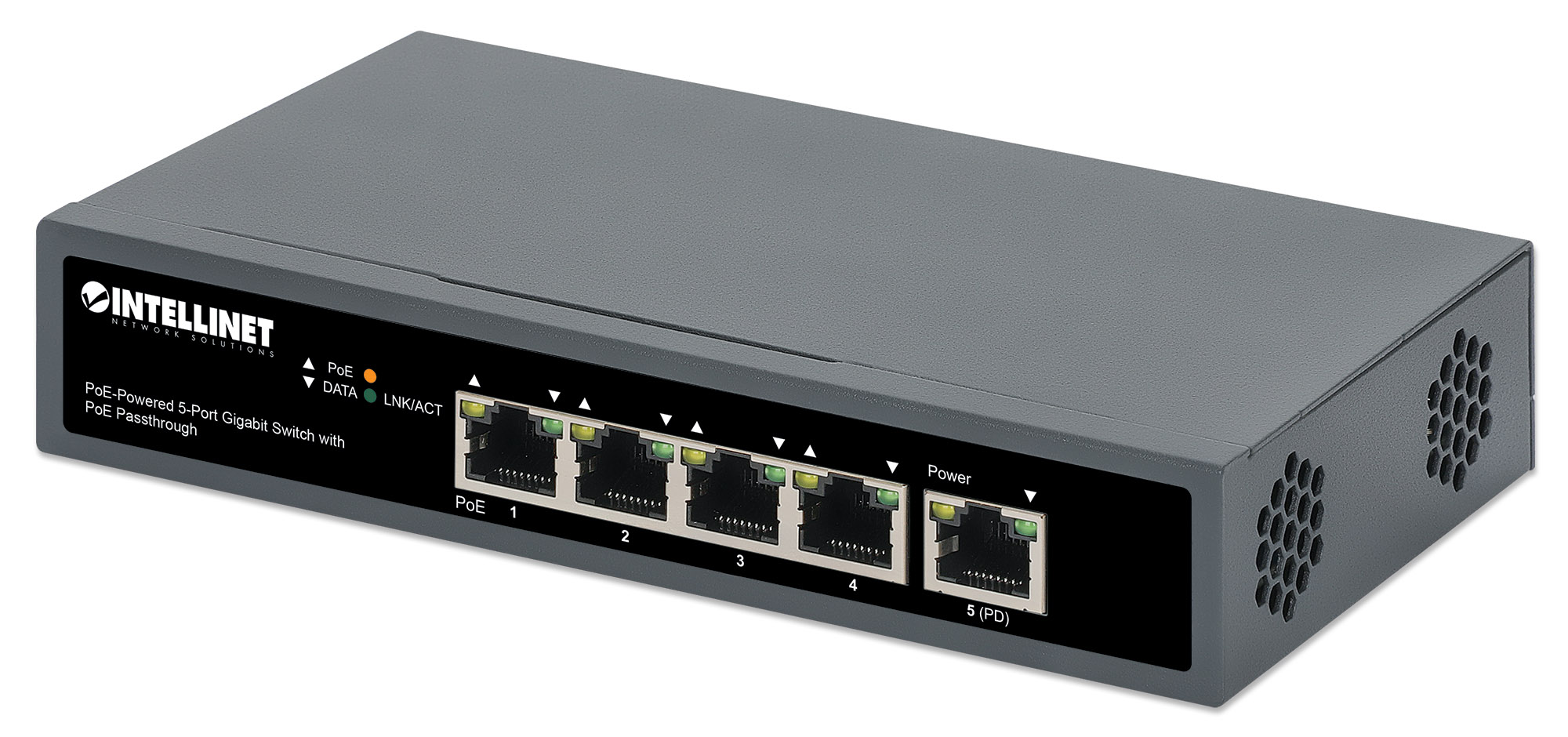 Switch Gigabit a 5 Porte con Alimentazione PoE Passante