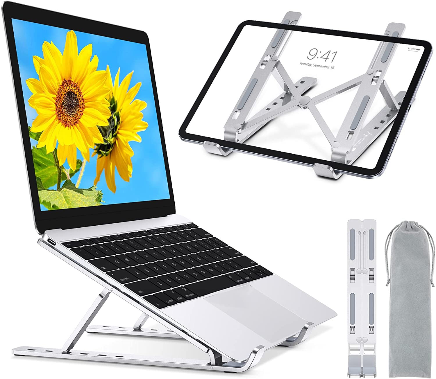 ICA-TBL 134TY è un pratico stand per notebook, ma non solo: si adatta perfettamente a dispositivi elettronici quali smartphone e tablet da 10 a 16 e può fungere da pratico leggio per libri e giornali. Grazie al suo design pieghevole e alla s