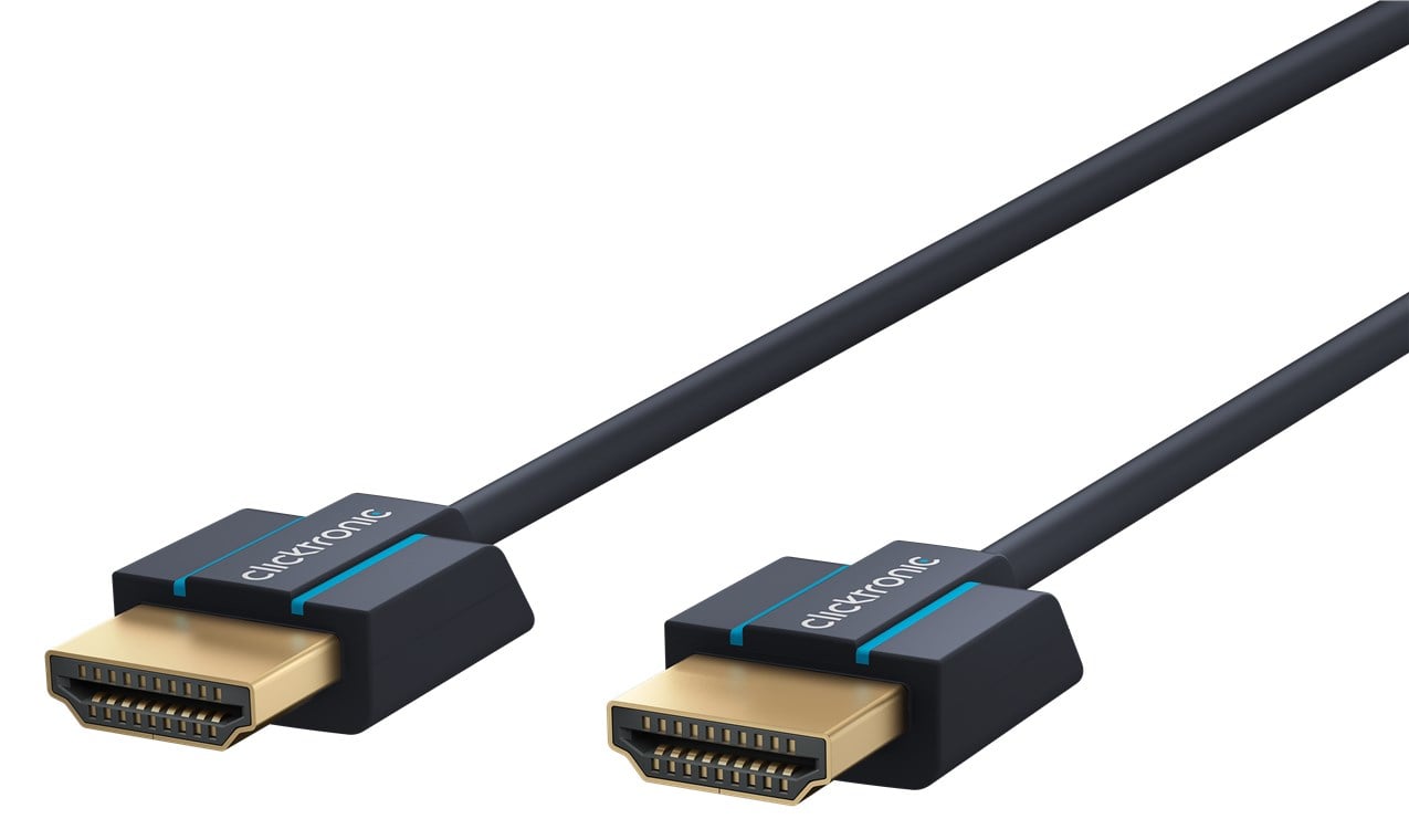 Il cavo Super Slim HDMI™ 2.0 è specialmente progettato per la durata e la stabilità grazie alla costruzione propria del marchio. La costruzione del connettore in tre parti fatta di componenti in PVC e ABS può compensare molto be