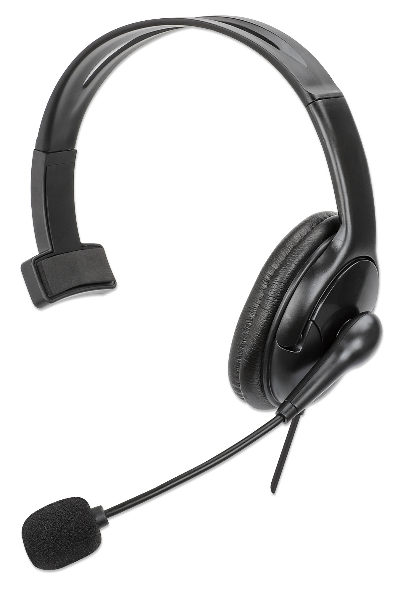 Cuffia Mono USB con Microfono Reversibile Cavo 2m
