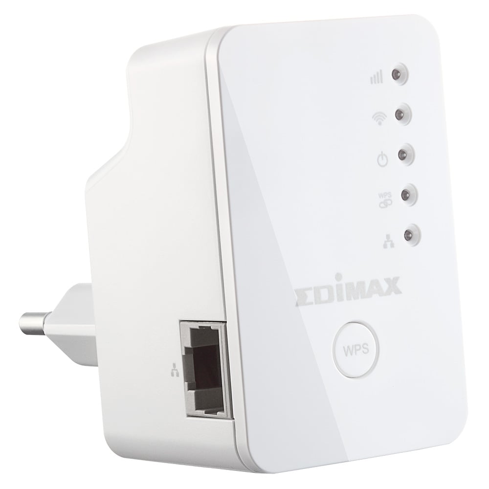 L unità di estensione universale Smart Wi-Fi Edimax EW-7438RPn è un unità di estensione Wi-Fi con adattatore di alimentazione integrato in un design compatto che può essere collegato direttamente a una presa elettrica. L ES-743