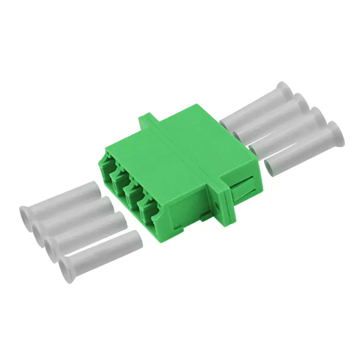Adattatore Quadruplo LC/APC Monomodale Manicotto in Ceramica SC Duplex Verde