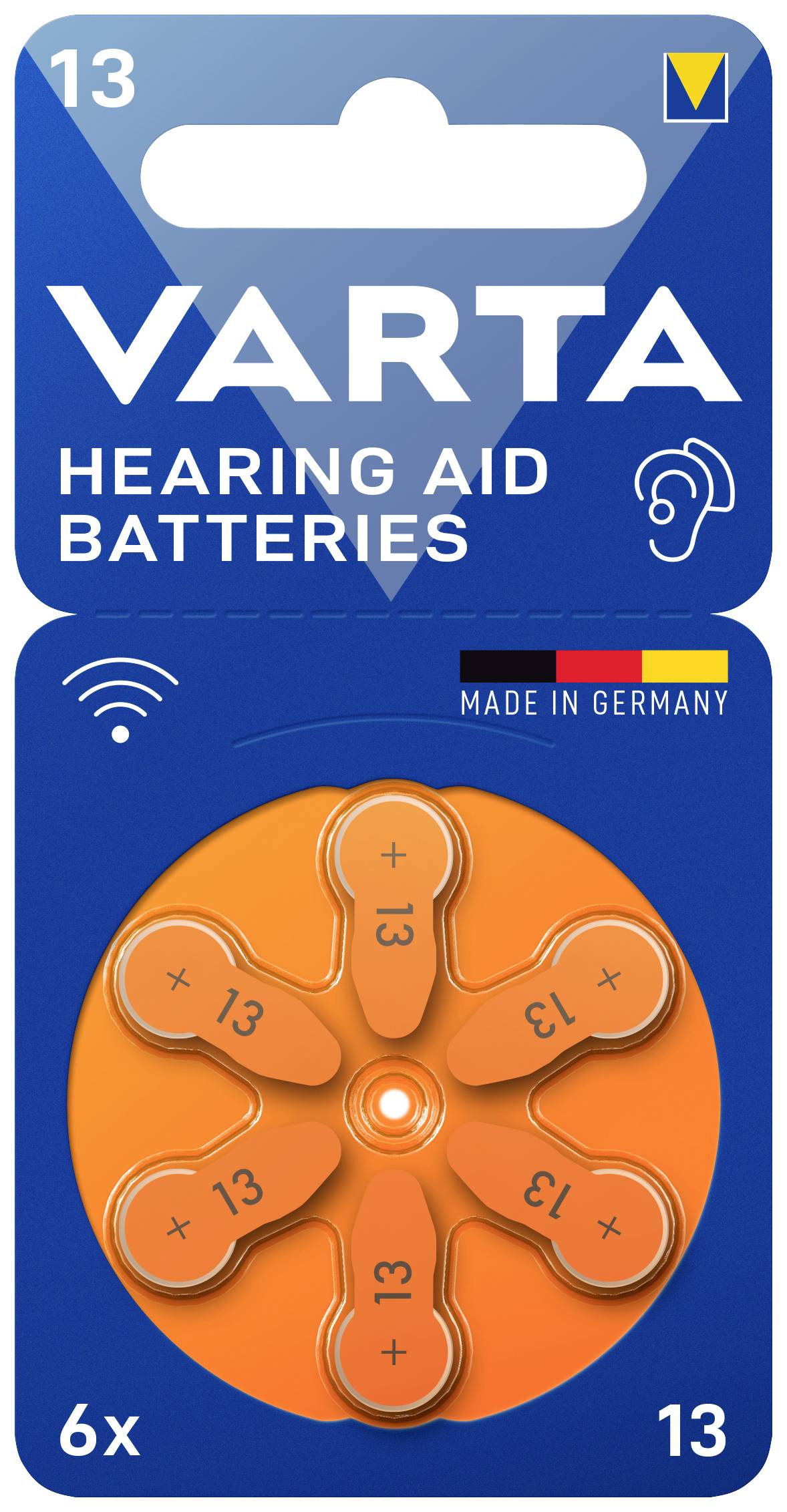 Batterie a Bottone per Apparecchi Acustici V13 6pz