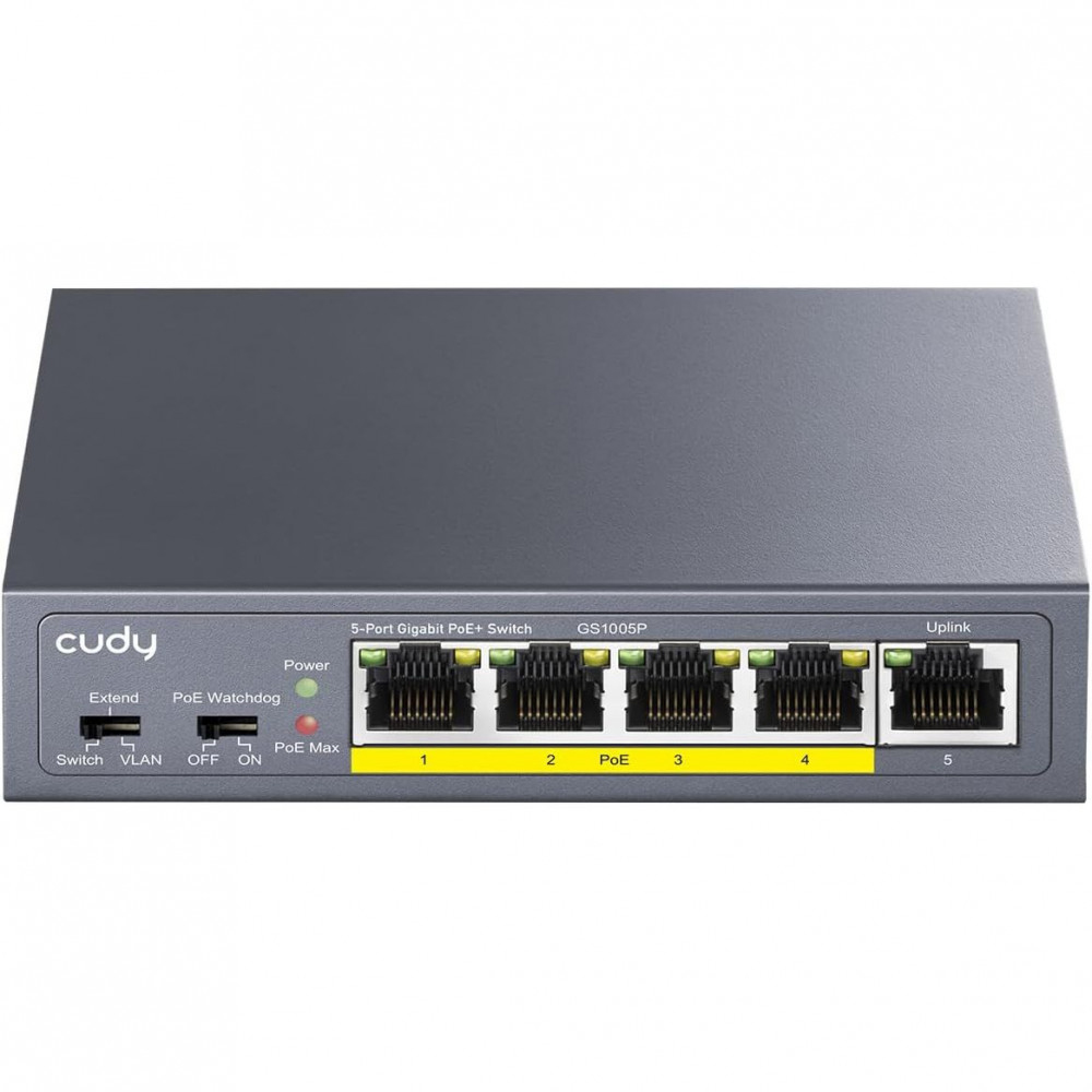 Lo switch Cudy Gigabit PoE Ethernet è un apparecchiatura progettata per sistemi di sorveglianza di sicurezza e reti Ethernet. Questo prodotto è completamente integrato con le caratteristiche del monitoraggio della sicurezza e fornisce una la