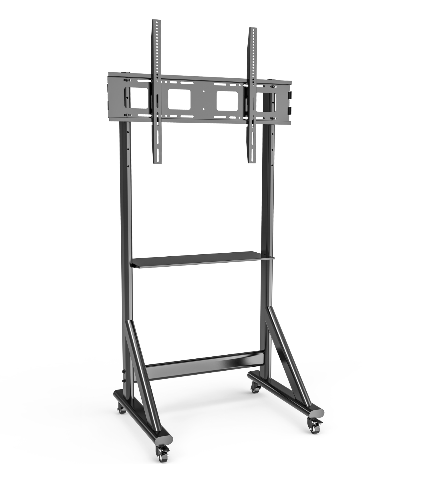 Supporto da Pavimento TV LCD/LED 55-100'' Altezza Regolabile con Mensola