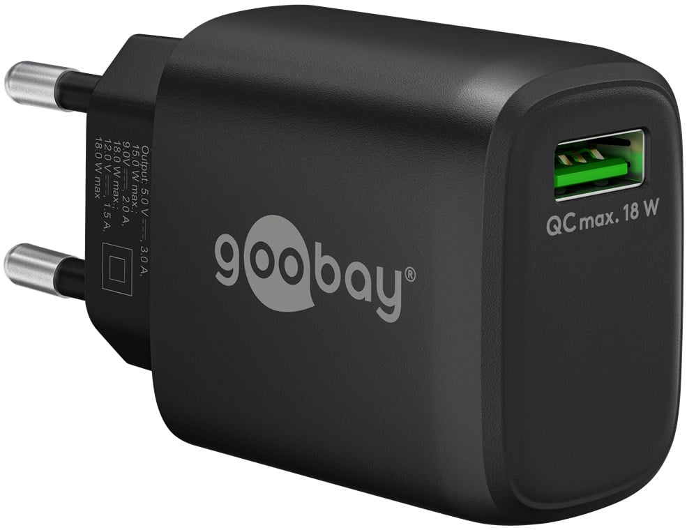 IPW-USB-QB18B alimenta telefoni cellulari, fotocamere, cuffie, smartwatch, tablet e molti altri dispositivi. Basta collegare la spina di ricarica compatta direttamente alla presa. L adattatore di ricarica fornisce una connessione senza interferenze e rica