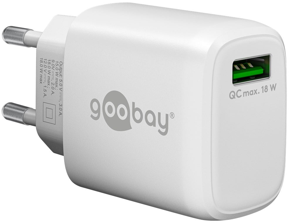 IPW-USB-QB18B alimenta telefoni cellulari, fotocamere, cuffie, smartwatch, tablet e molti altri dispositivi. Basta collegare la spina di ricarica compatta direttamente alla presa. L adattatore di ricarica fornisce una connessione senza interferenze e rica