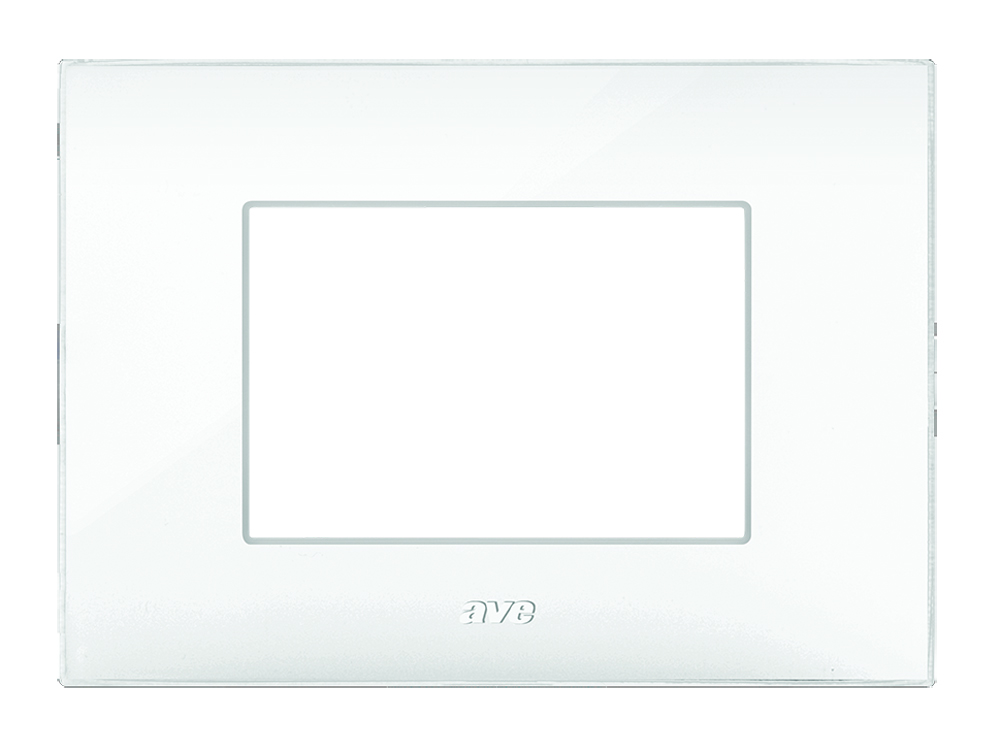 Placca Serie YOUNG 44 per Scatola Rettangolare 3 Moduli Bianco