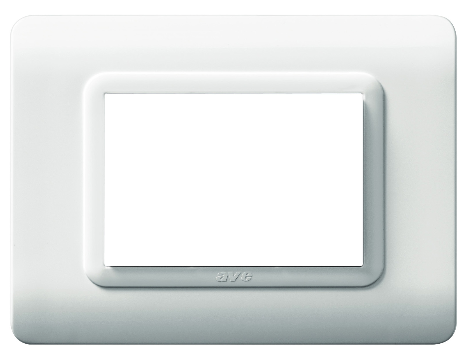 Placca Tecnopolimero S44 3 Moduli Bianco