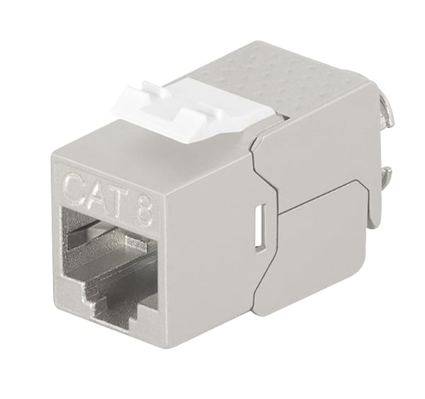 Il nuovo modulo Keystone Cat.8.1 RJ45 di LogiLink offre una velocità di trasmissione dati significativamente più elevata. Supporta la trasmissione di dati fino a 40 Gbit/s tramite cavi in rame schermati a doppino intrecciato. Il suo design s