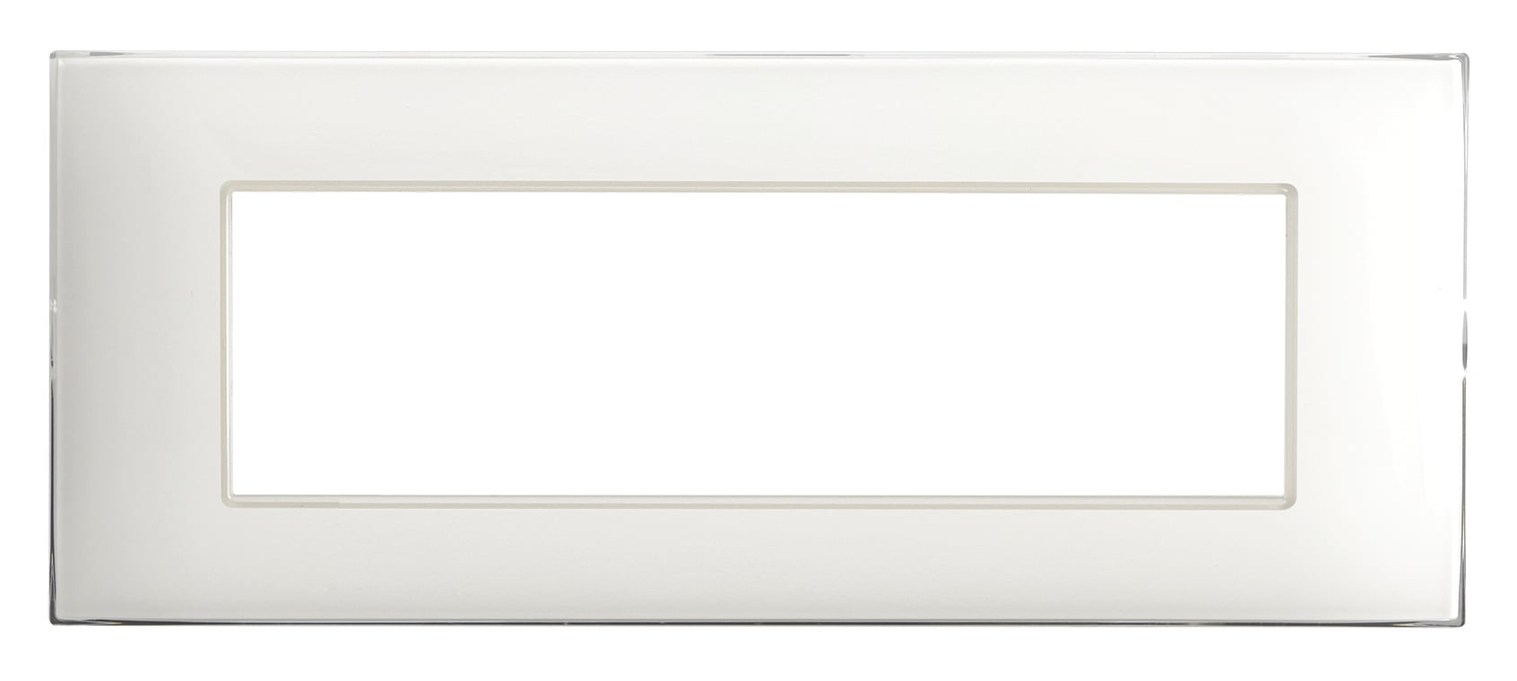 Placca Serie YOUNG 44 per Scatola Rettangolare 7 Moduli Bianco