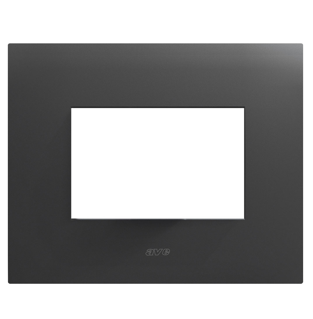 Placca Serie Smart44 in Metallo 3 Moduli Grigio