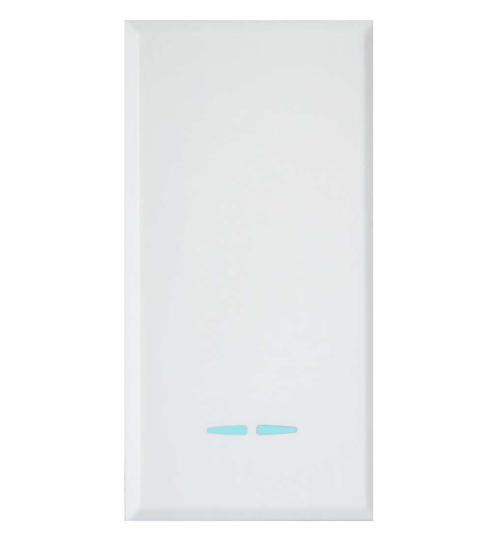 WHITEK S44 Interruttore con Gemma 1P 16AX Illuminabile 1 Modulo Bianco Opaco