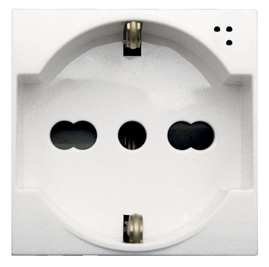WHITEK S44 Presa Schuko Bipasso 2P+T 10/16A 250V Bianco Opaco, 446090/15TS