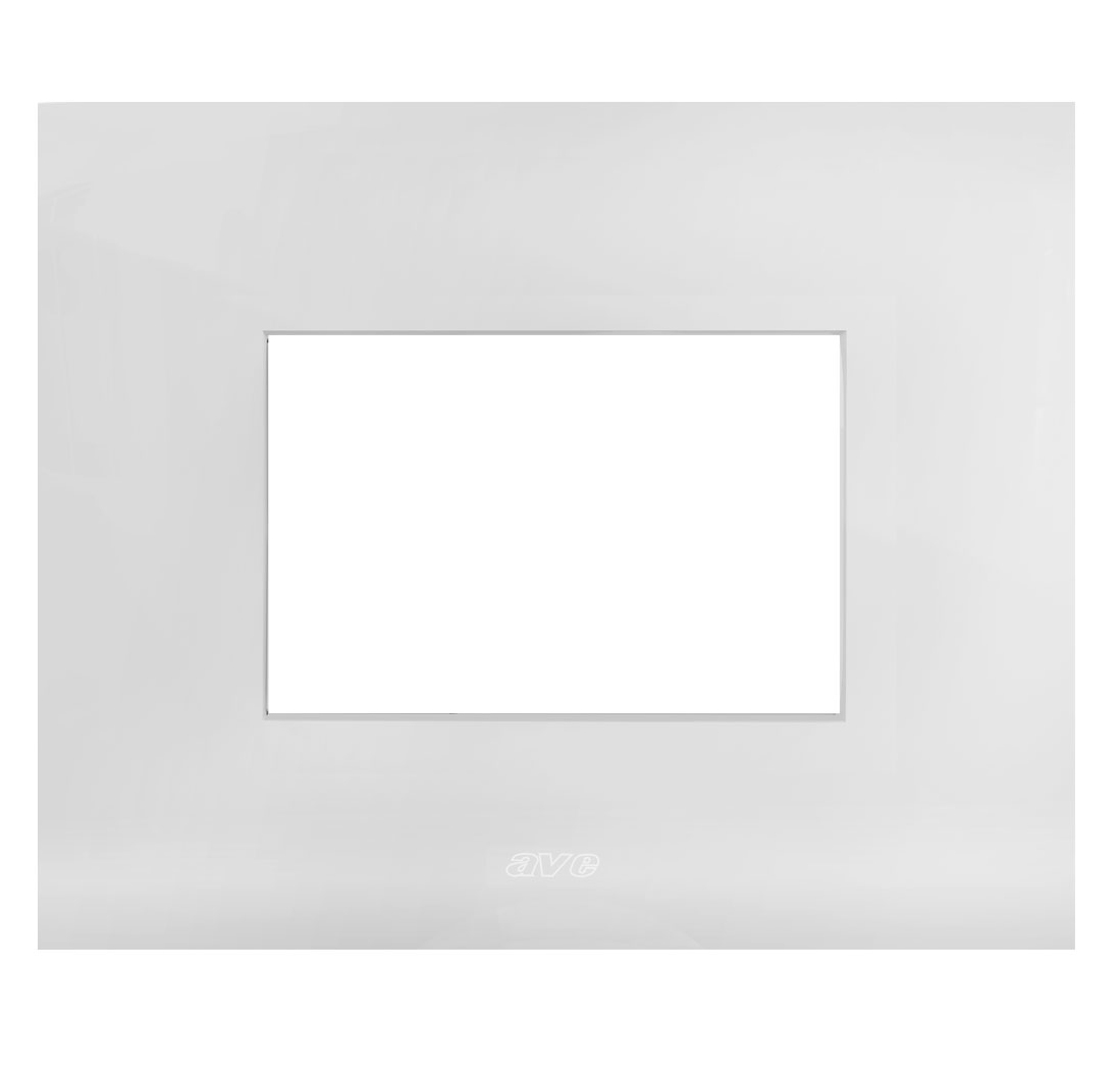 Placca Serie Smart44 in Metallo 3 Moduli Bianco Opaco
