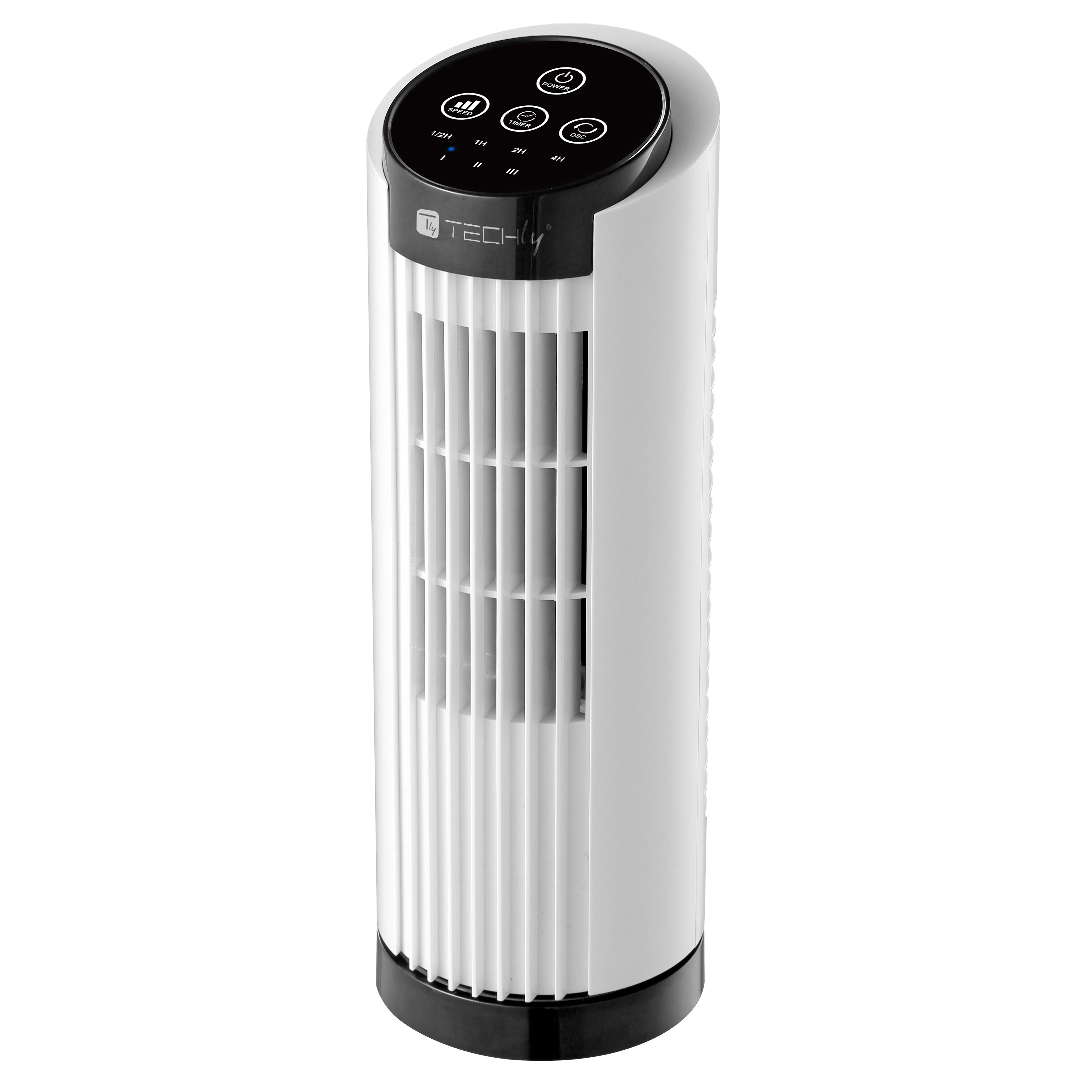 Mini Ventilatore a Torre 13'' 3 Velocità con Interruttore Touch Oscillazione 70° e Timer