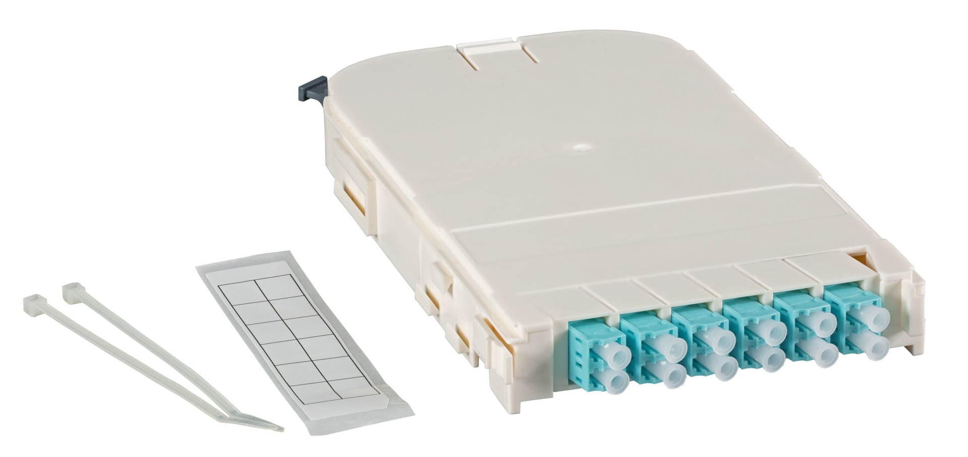 Modulo FTTH 12 porte con Adattatori Ceramici LC/APC OS2 Monomodale