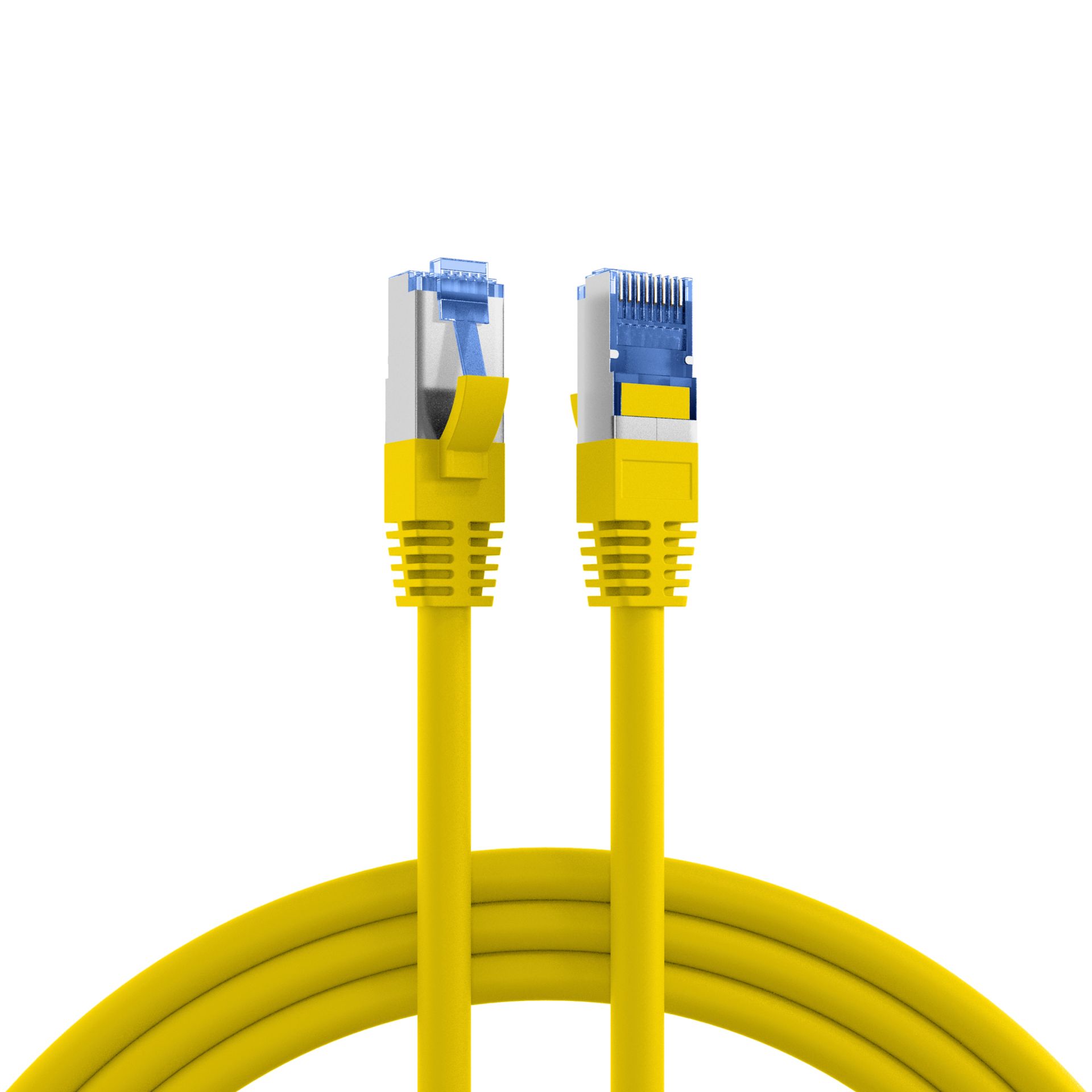 Cavo di Rete Patch in Rame Cat.6A S/FTP TPE Cat.7 Ultraflex Giallo 0,5m