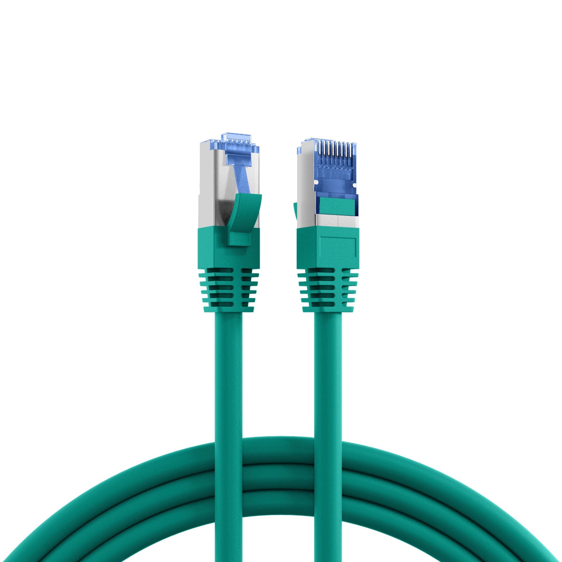 Cavo di Rete Patch in Rame Cat.6A S/FTP TPE Cat.7 Ultraflex Verde 0,5m