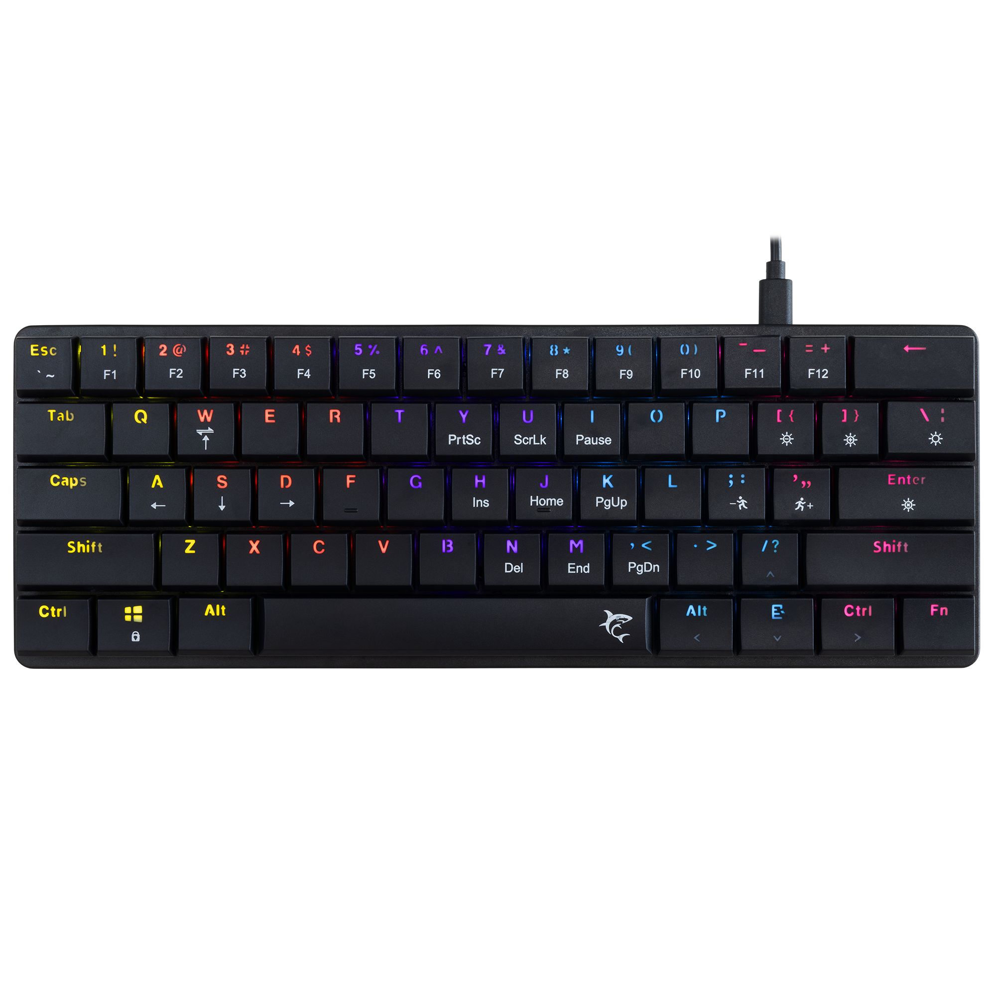 Compatta ma potente, la tastiera da gioco ICSB-GK006111 combina un design meccanico elegante e a basso profilo con anti-ghosting completo per un gameplay di precisione. Con illuminazione arcobaleno e 19 effetti, aggiunge un tocco di stile alla tua configu