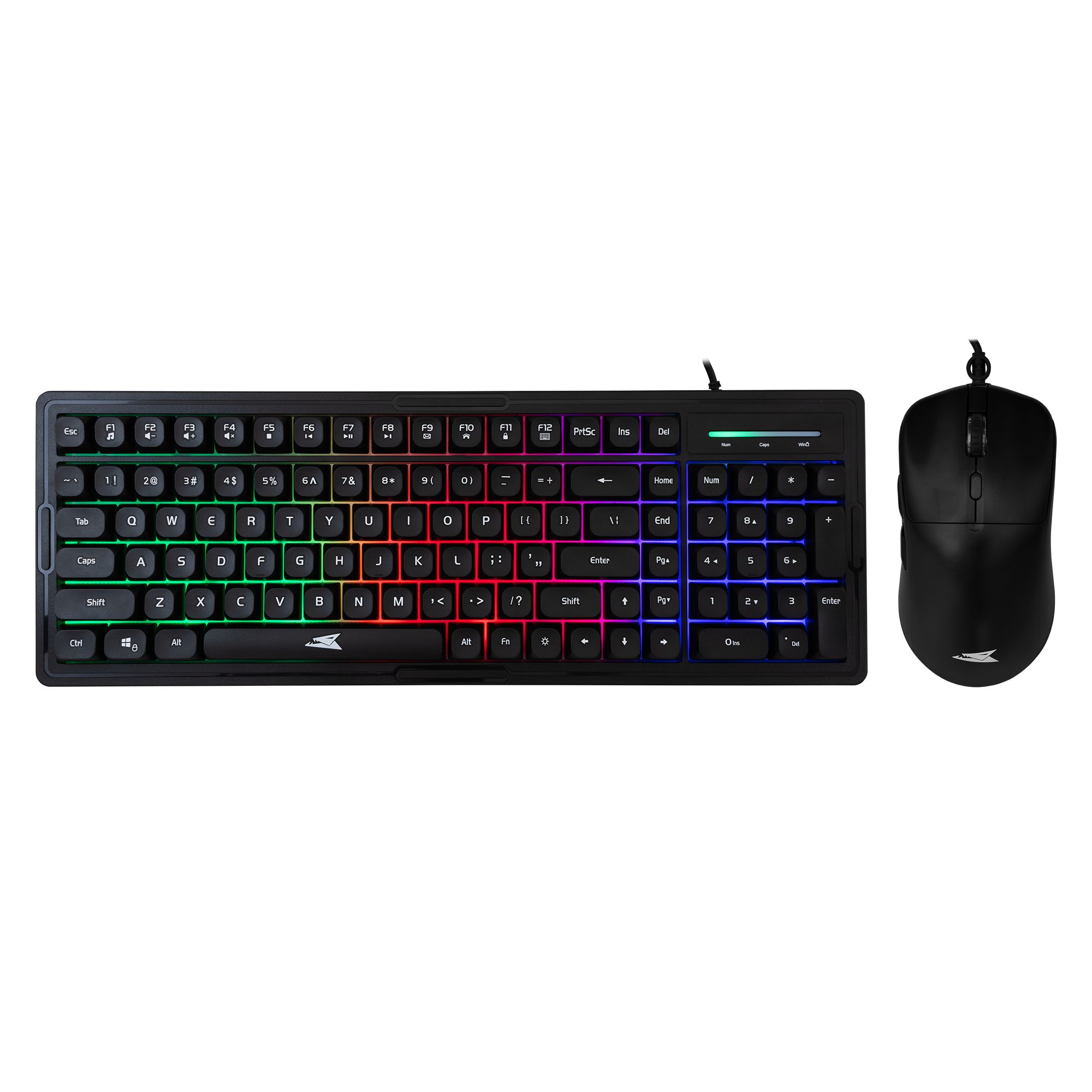 Kit Tastiera 101 Tasti e Mouse USB 7200 Dpi Nero, ORCA