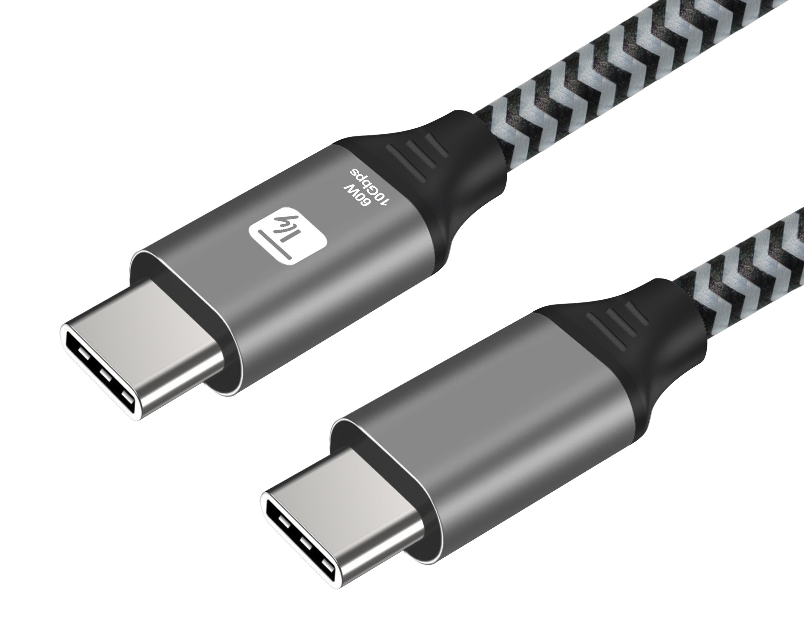 Cavo USB-C™ Maschio 3.2 / USB-C™ Maschio 3A 60W 1m Alluminio