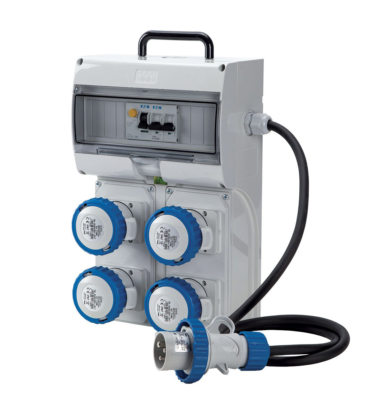 Quadro Elettrico KEY BOX 2 ASC IP65 4 prese 2P+T 16A Cavo 1,5m 3kW