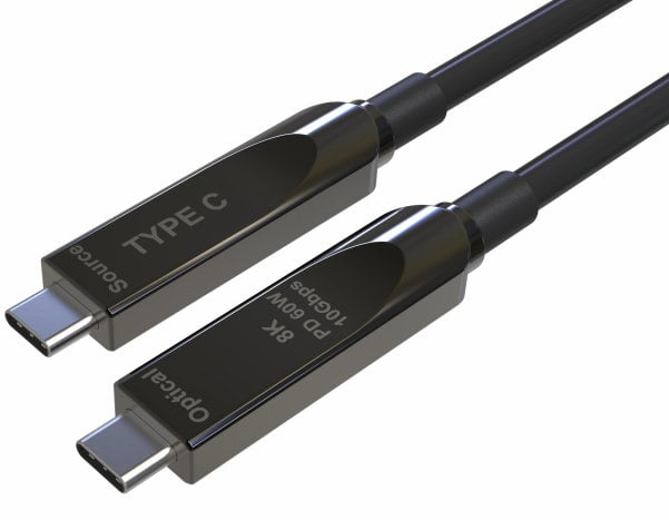Cavo Ottico Attivo (AOC) Dati e Video USB 3.2 Gen 2 10Gbps USB-C™ M/M Fibra Ottica 8K 15 m