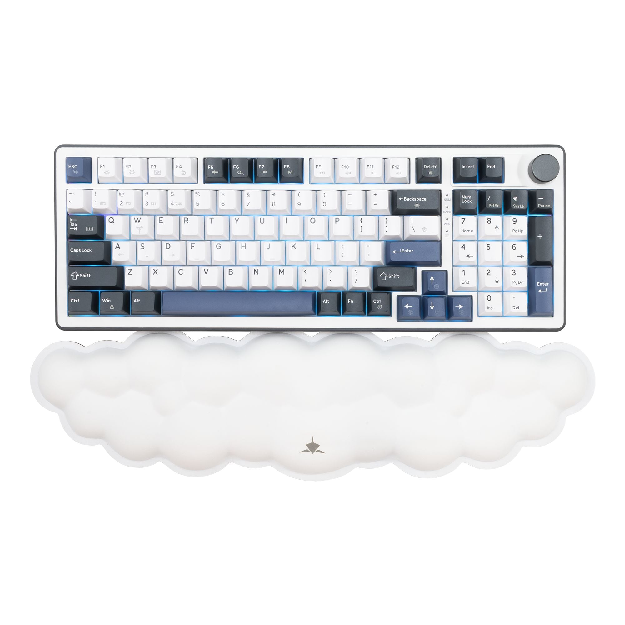Cuscinetto Poggiapolsi in Memory Foam Nuvola da Tastiera Cumulus Bianco