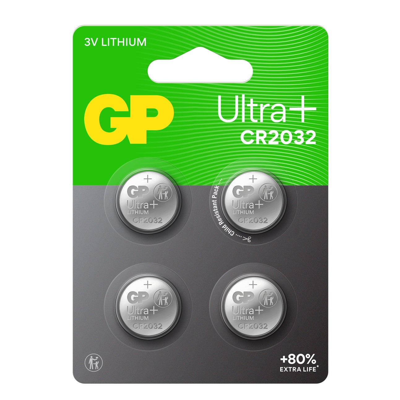 Blister 4 Batterie al Litio a Bottone 3V Lunga Durata CR2032