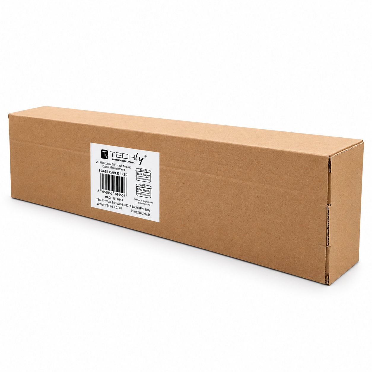 Pannello Passacavi 19'' 2U con Coperchio Nero
