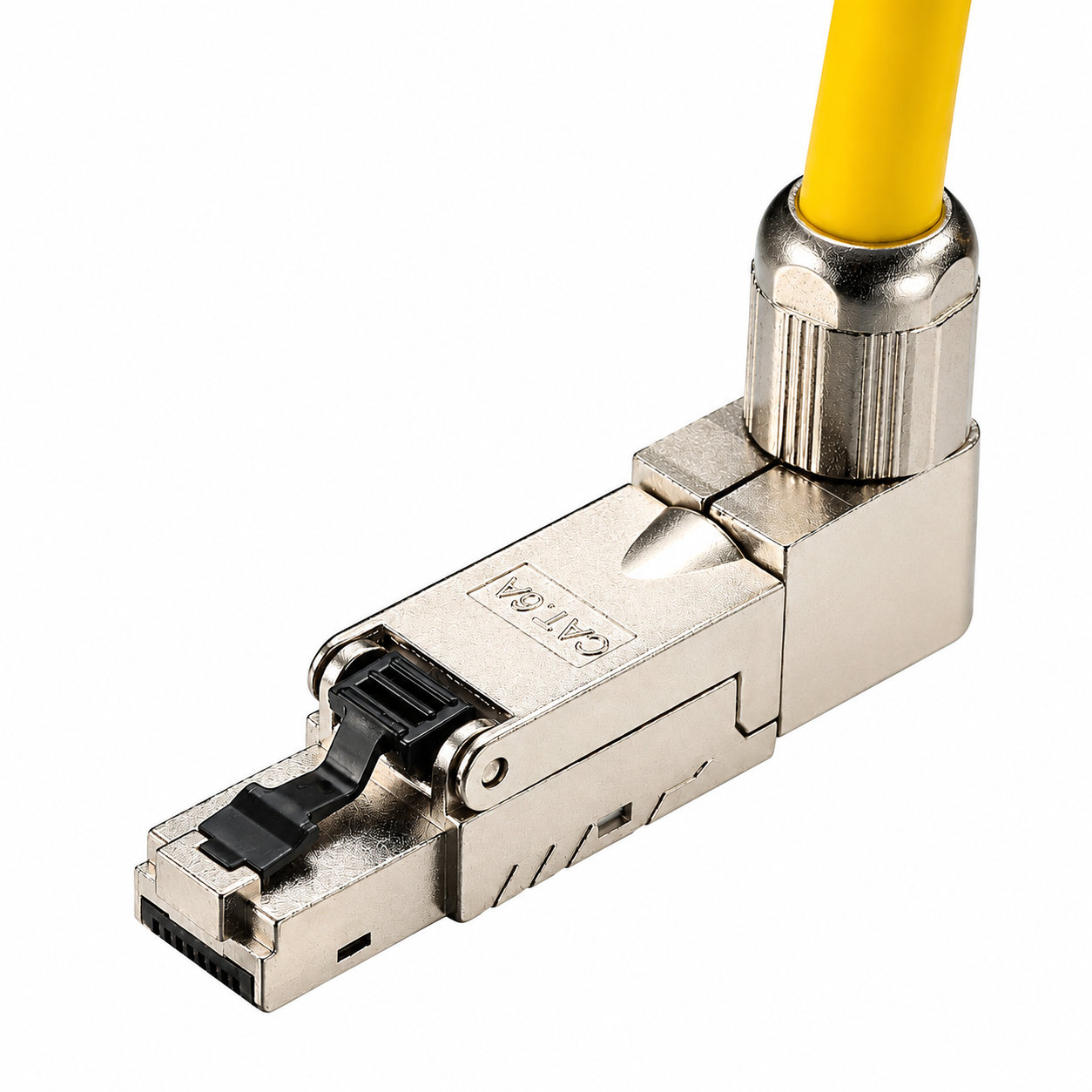 Connettore Plug RJ45 8P8C Cat.6A Schermato STP con Angolo di 90°