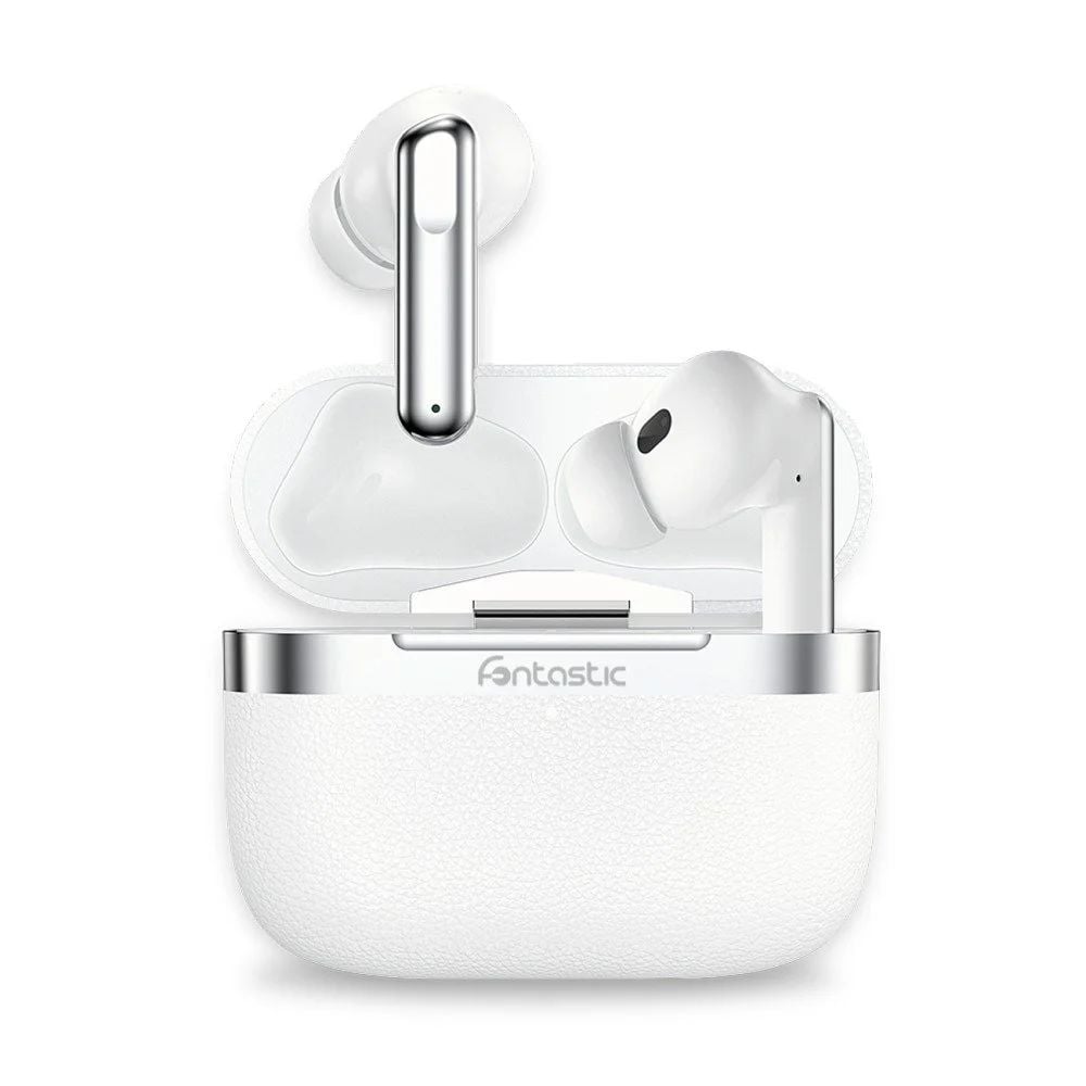 Cuffie Auricolari BT 5.4 TWS con Hybrid ANC + ENC 6 Microfoni Custodia USB-C™ e Ricarica Wireless Bianco