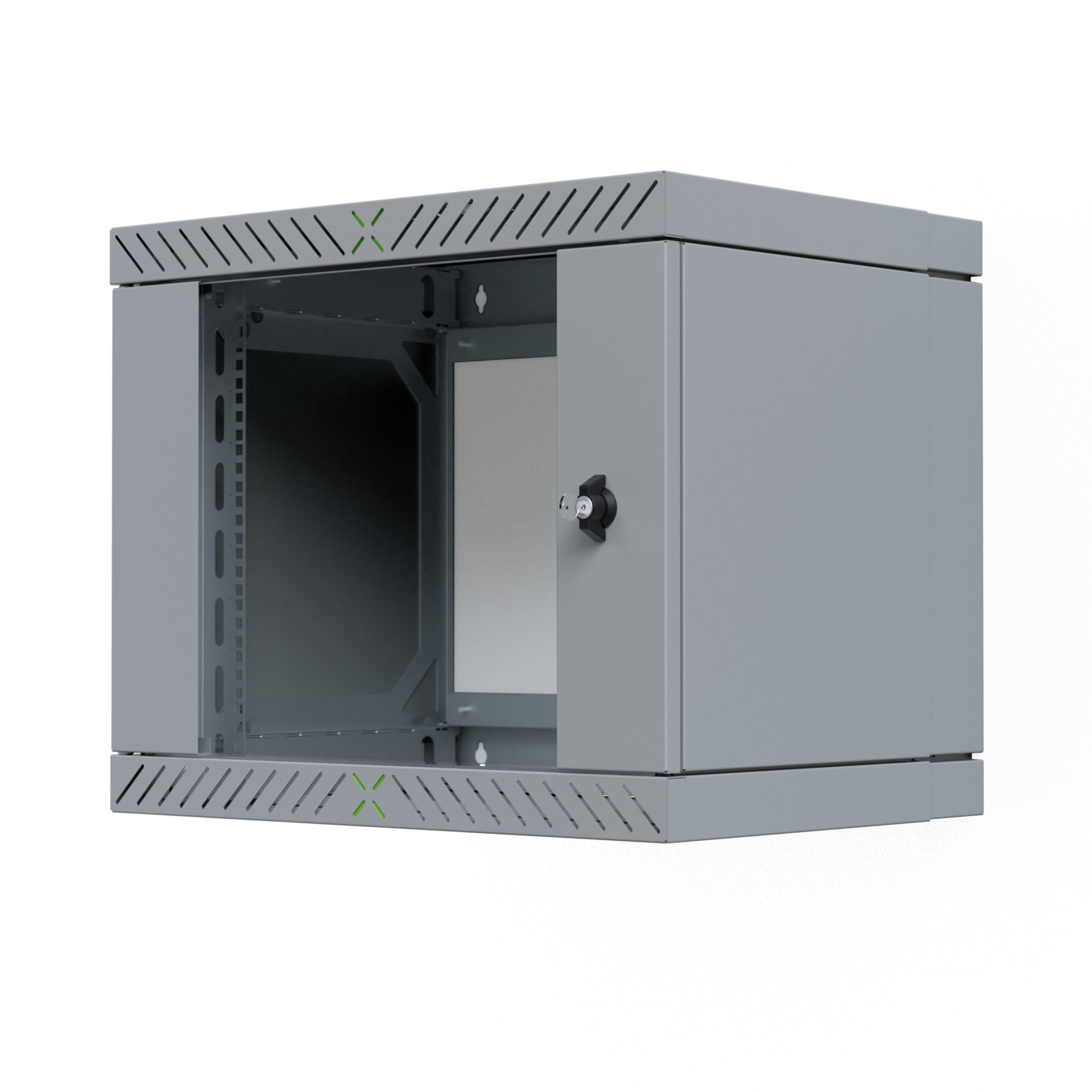 Armadio Rack 19'' a Muro 9U da Assemblare Profondità 400-600 mm Grigio