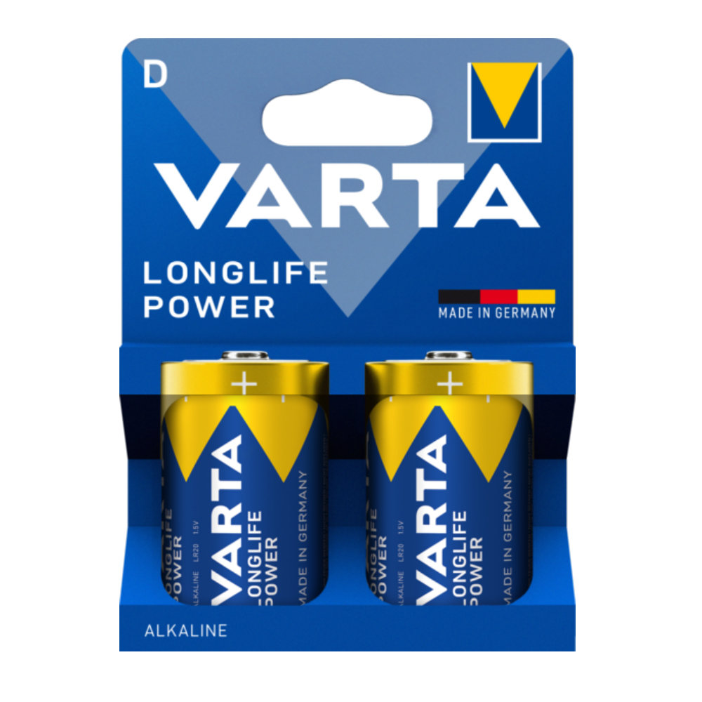 Blister 2 Batterie 1.5V Longlife Power Alcalina D Torcia