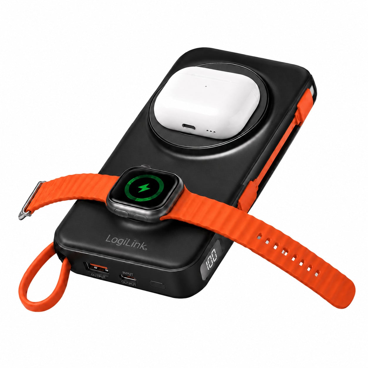 Power Bank Wireless Magnetico 5 in 1 con Display LCD 10.000mAh USB-A/ USB-C™ Nero
