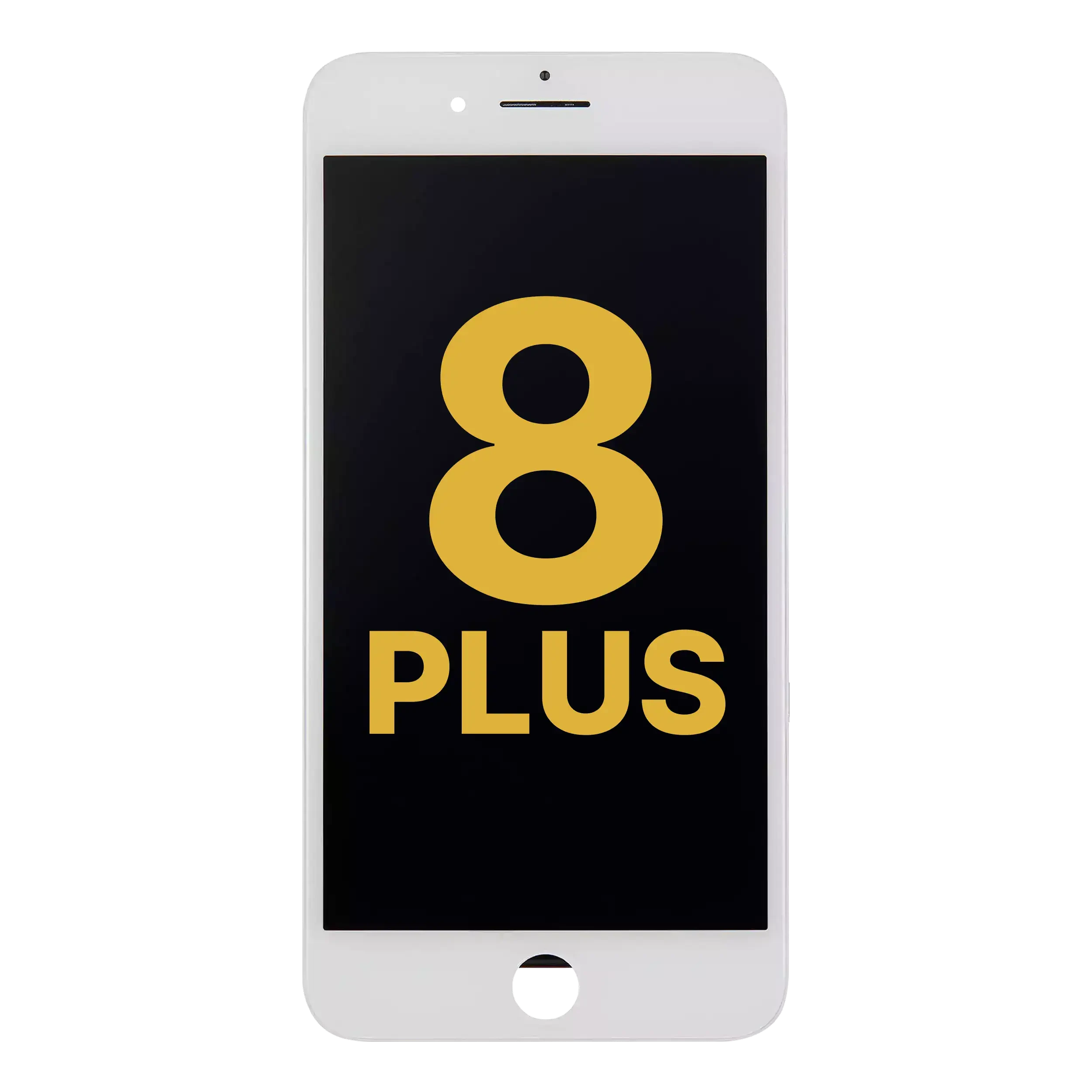 Display LCD completo con Steel Plate per iPhone 8 Plus (Refurbished) (Bianco)