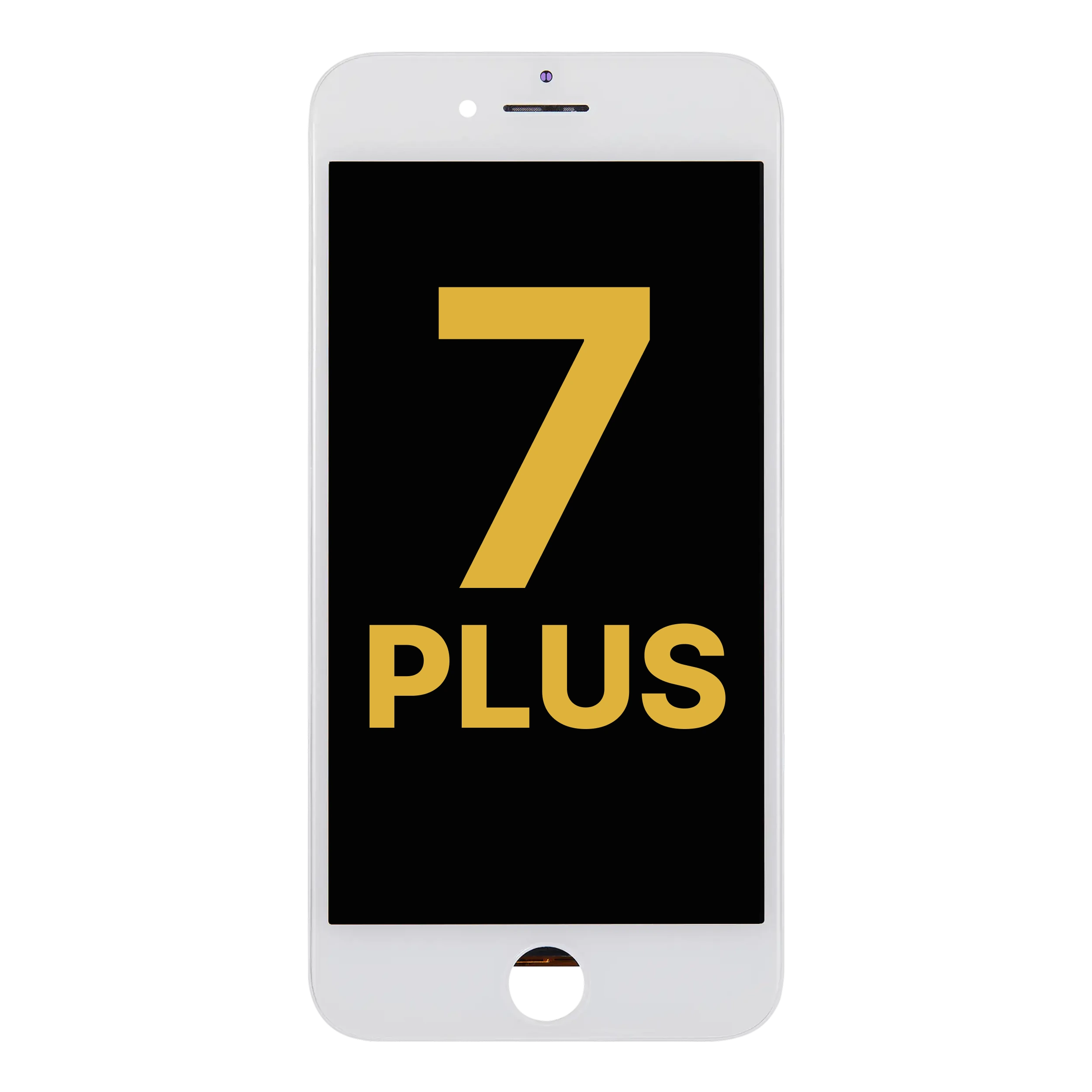 Display LCD completo con Steel Plate per iPhone 7 Plus (Refurbished: Toshiba) (Bianco)