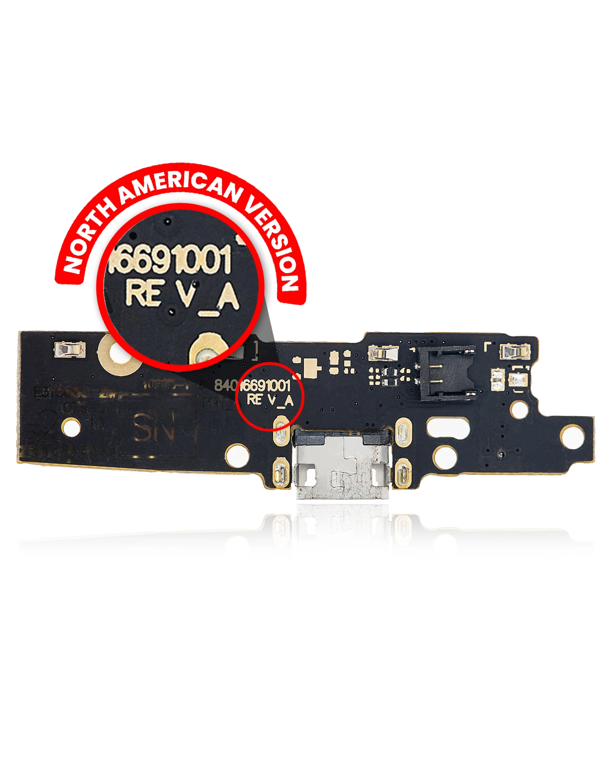 Connettore di ricarica Scheda (con Finger Sensore) per Motorola E4 (XT1764 / XT1767 / XT1768 / 2017) (US Version / Rev_A)
