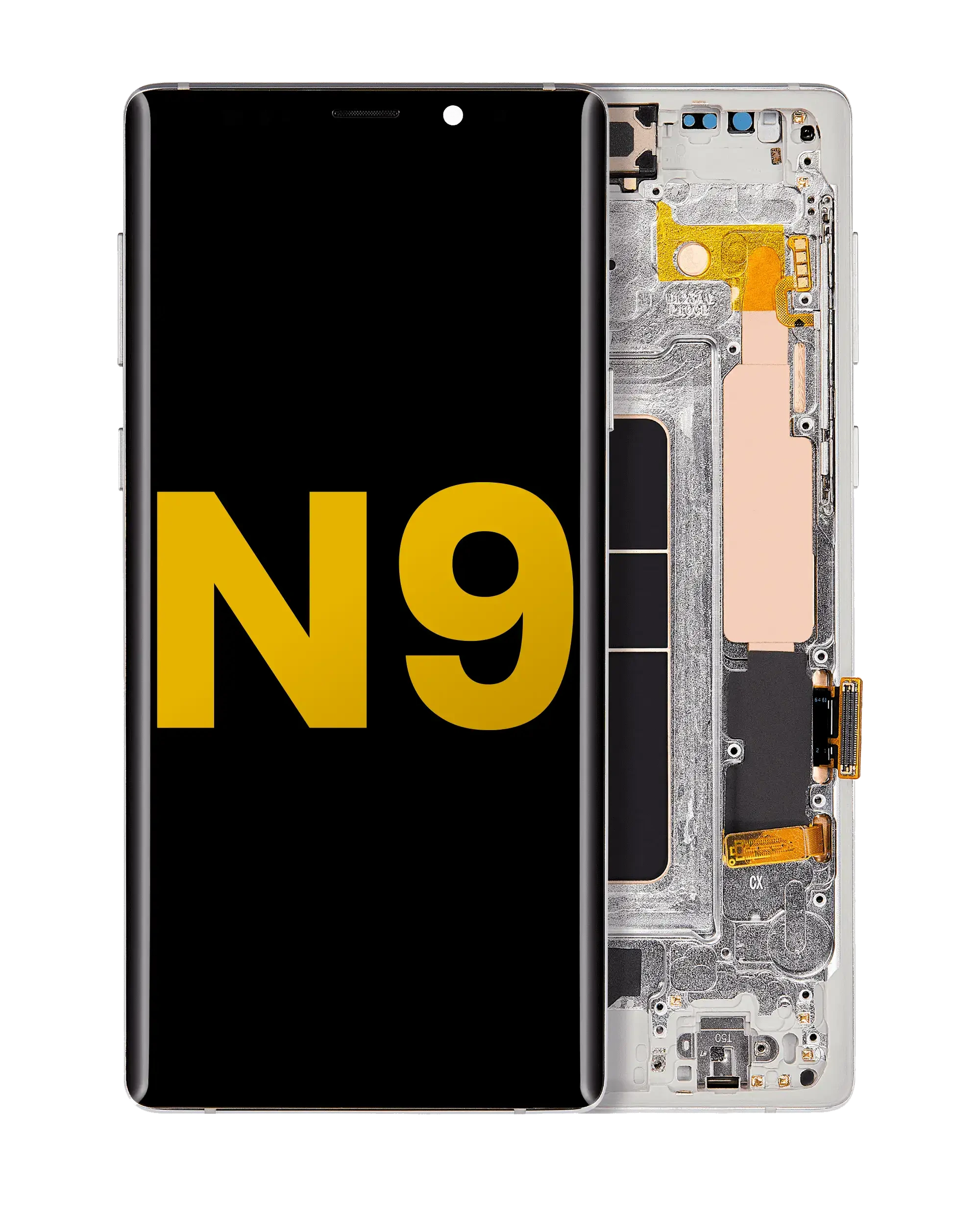 Display OLED completo con Frame per Samsung Galaxy Note 9 (Refurbished) (Cloud Argento)